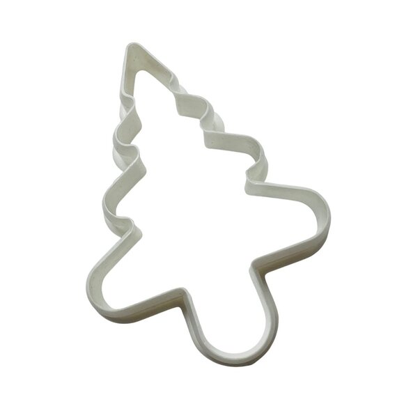 Christmas Tree Plastic Cookie Cutter White - Picture 2 of 6